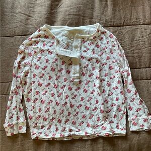 The Great Sleep Floral Long Sleeve Henley Shirt